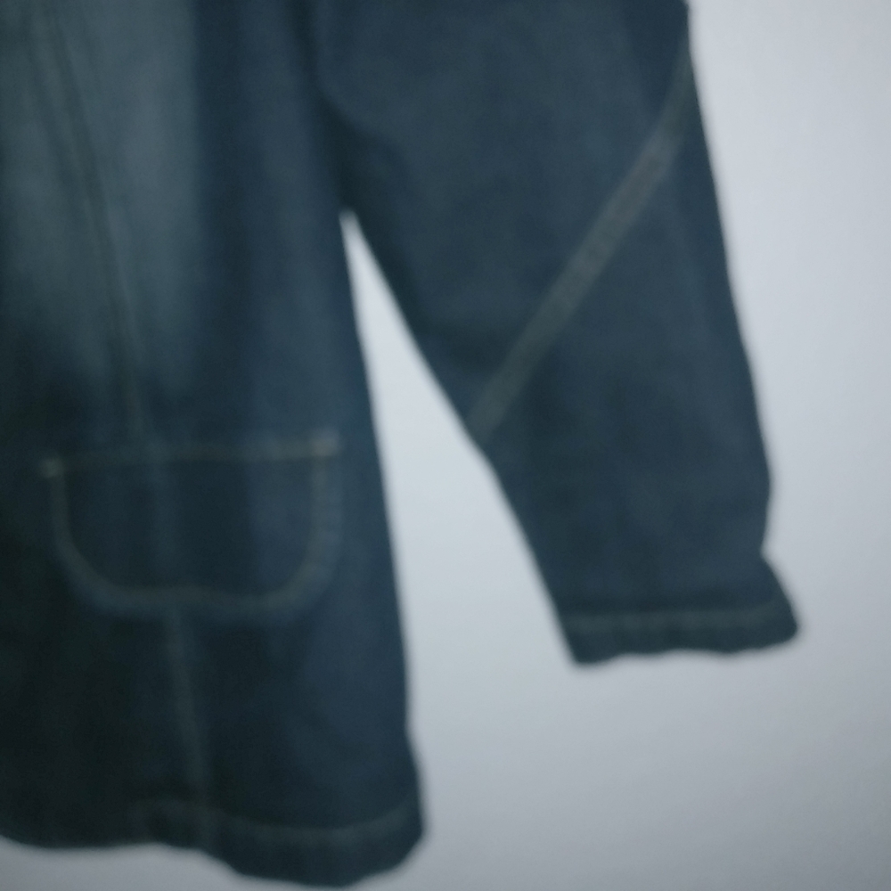 Z. Cavaricci 1X Y2K Dark Wash Denim Jeans Blazer Jacket Plus - Picture 3 of 6